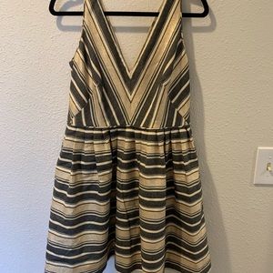 J Crew gold and gray party dress